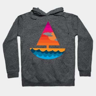 Sunset Sailboat Hoodie